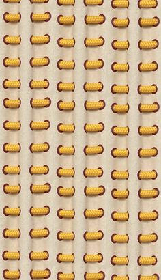 corn on the cob are arranged in rows against a white background with red dots