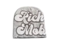 Description: "Rich Mob" graphic beanie hat. Condition: Brand new Color: Grey Size: One size (fits most because of the stretchy material) Shipping: Free worldwide economy shipping, with added tracking number (ATTENTION! Delays may occur because of the reduction of worldwide flights and logistics due to the pandemic). Returns: Accepted within 30-day period after the orders are delivered. Please note that the items should be returned in the same condition as they were received. Other: Very limited Graphic Beanie, Gray Beanie, Graphic Streetwear, Winter Beanie Hat, Grey Beanie, Hat For Men, Winter Hats Beanie, Winter Beanie, Hat For Man