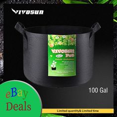 VIVOSUN 1 Pack 100 Gallon Grow Bag Fabric Pot w/ Handles for Growing Plants Bags Fabric, Bag Fabric, Growing Plants, Soil, Handles, The 100, Plants, Fabric