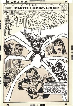 the amazing spider - man comic book cover art by mark waison and john buscetto