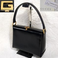 #ad Top Seller for VINTAGE OLD Gucci Black Leather Handbag AM390, Fashion Bags Gucci Vintage Bag, Black Leather Handbag, Gucci Vintage, Vintage Bag, Black Leather Handbags, Gucci Black, Top Seller, Vintage Bags, Leather Handbag