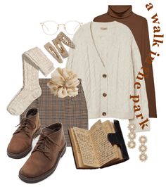 Scholarly Academia Outfit, Bookshop Outfit Aesthetic, Bookstore Clothing Aesthetic, English Major Aesthetic Outfit, Scholarly Academia, Gryffindor Academia Outfit, Cottagecore X Dark Academia Outfits, Dark Academia Aesthetic Outfit Girls, Dark Academia Outfit Polyvore