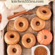 doughnuts with cinnamon and spices on a tray