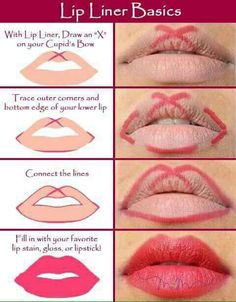 Lipstick Contour, Face Contouring Makeup, Different Skin Types, Lipstick Hacks, Lipstick Designs, Makeup Face Charts, Makeup For Black Skin, Lip Makeup Tutorial