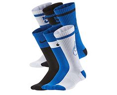 Nike Med Crew Boys' Socks 6 Pack Work hard, play hard in the Nike Med Crew Socks 6 Pack. Featuring breathable cotton & synthetic knit with a ribbed compression arch band for support, these Socks have contrasting heels & toes for a bit of fun. The array of colors ensure he matches his favorite outfit. Fabric material  Crew-length  Ribbed collar  Blue/White/Black  Fits youth Shoe sizes 5Y-7Y Boys Socks, Nike Boys, Youth Shoes, Rack Room, Rack Room Shoes, Nike Boy, Work Hard Play Hard, Blue White And Black, White Nike