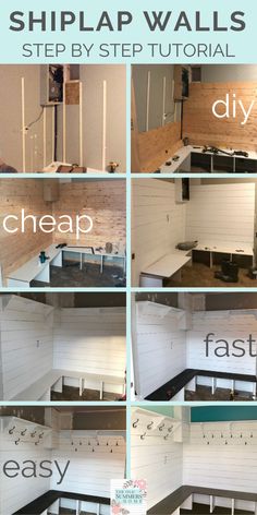 the instructions for how to install shiplap walls