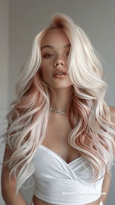 Pastel Pink Hair, Long Blonde, Winter Hairstyles, Hair Envy, Blonde Highlights, Hair Dos, Gorgeous Hair