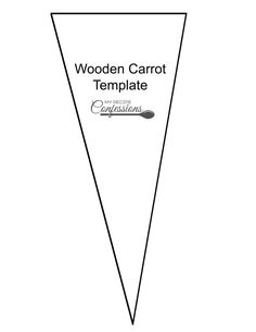 the wooden carrot template is shown in black and white