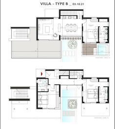 the floor plan for villa type b