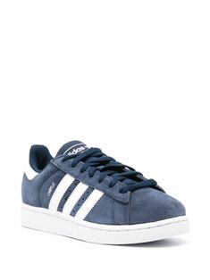 Find ADIDAS Campus 00s Suede Sneakers on Editorialist. navy blue calf suede signature 3-Stripes logo logo print to the side logo-print tongue branded insole flat rubber sole branded leather insole front lace-up fastening Addias Shoes, Adidas Campus 00s, Navy Blue Shoes, Navy Outfit, Best Shoes For Men, Adidas Campus, Shoe Inspo, Cute Nikes, Sneakers Blue