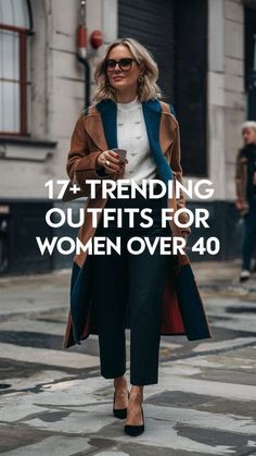 Trendy Outfits For Over 40, Clothes 40s For Women, Cool Outfits For Women In Their 30s, 40 Something Style, Fall Outfits Over 40 Women, Fashion Inspo Outfits Over 40, Clothes For Women In 40s Outfit Ideas, Fashion In 40's For Women, Chic Mom Aesthetic