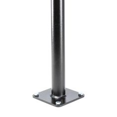 a black metal pole on a white background