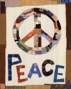 the peace sign is made up of many different colors