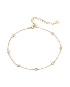 PRICES MAY VARY. Experience the allure of summer with our anklet. This 9-inch anklet with a 2-inch extender finished with a lobster clasp will elegantly drape around your foot. Its unique design, with shimmering 3mm premium AAAAA cubic zirconia and delicate link chains, transforms your look into a testament of timeless love and beauty. The anklet is plated in 14k yellow gold plating that ensures a long-lasting finish that will keep its shine through your summer adventures. This women's jewelry p Anklets For Women, Anklet Designs, Timeless Love, Gold Anklet, Chain Anklet, Anklet Jewelry, Ankle Bracelets, Everyday Jewelry, Jewelry Organization