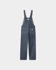 Color: Blue / White (stone washed) - The Women's Orlean Bib Overall Straight is made of robust, hickory stripe denim that has been stone-washed for a unique, worn-in appearance. A work-inspired style, it also features metal rivets, multiple pockets throughout, and adjustable suspenders. A woven Square Label appears on the chest pocket.   \ Orlean hickory stripe denim: 100% cotton  \ Fits true to size  \ Stone-washed  \ Adjustable suspenders  \ Chest, side, and back pockets  \ Square Label Womens Carhartt, Rich Girl Fashion, Striped Overalls, Carhartt Women, Jewelry Outfit, Carhartt Wip, White Stone