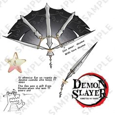 a drawing of a demon slayer umbrella