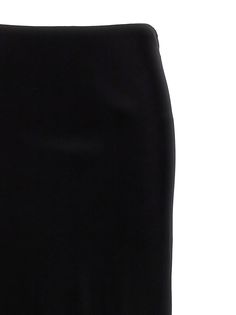 'Madeleen' extra-long viscose skirt with draping at the back. Composition: 100% viscose Evening Lined Midi Pencil Skirt, Evening Midi Pencil Skirt With Lining, Evening Pencil Midi Skirt, Sleek Midi Skirt Bottoms For Evening, Evening Pencil Midi Skirt With Lined Detail, Classic Flared Skirt Bottoms For Evening, Classic Flared Skirt For Evening, Classic Evening Bottoms With Flared Skirt, Sleek Evening Midi Pencil Skirt