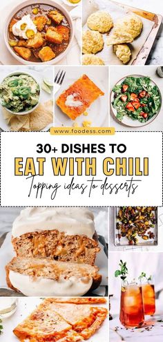 the cover of 30 dishes to eat with chili