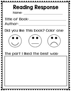 the book report for reading response