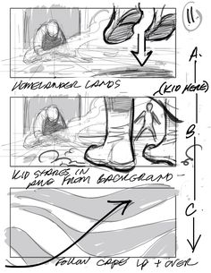 the storyboard shows how to draw shoes