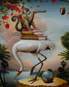 Evgeni Gordiets, Kevin Sloan, Whooping Crane, Tropical Glam, Creative Drawings, Illustration Kunst, Esoteric Art, Birds Of America