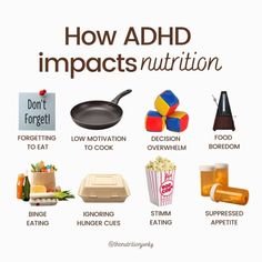 ADHD Diet: Nutrition tips from a Dietitian | The Nutrition Junky Neuro Diversity, Hunger Cues, Nutritionist Dietitian, Disabled People, Food Choices, Diet Nutrition, Healthy Food Choices