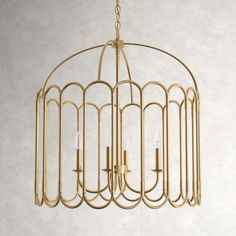 a gold chandelier hanging from the ceiling