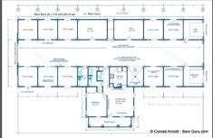 the floor plan for an office building, with two floors and three rooms on each side