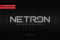 the futuristic font style for metron