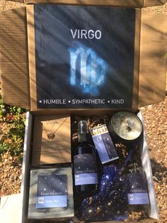 Virgos are humble, self-effacing, industrious, and practical, but under the surface, they are frequently natural, kind, and sympathetic, as befits their zodiac sign. Virgoans are methodical and quick thinkers, yet they have so much mental energy that they are frequently stressed and tense. Introducing the handmade Virgo gift box! :) Includes -1 Soy Wax Candle -Matches -A Virgo zodiac neckalce  - 1 Handmade soap Bar ( will leave skin soft, refreshed and hydrated.) can pick between charcol as pict Zodiac Gift Box Ideas, Zodiac Sign Gifts, Virgo Gifts, Astrology Gifts, Zodiac Candles, Perfume Bottle Design, Personalized Art Print, Candle Gift Box, Handmade Soap Bar