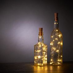 Warm White Bottle String Lights  - Set of 2 by True Organic Lighting, Deco Paint, Let There Be Light, Wine Decor, Best Appliances, Bottle Carrier, Bottle Lights, Empty Bottles, Back To Life