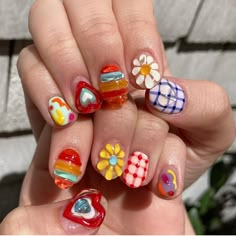 Korean Nail Designs, Korean Nail, 2023 Nails, Asian Nails, Hippie Nails, Art At Home, Nail Art At Home, Korean Nails