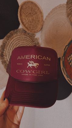 American Cowgirl trucker hat. Available is many different color options!! The perfect hat to make a classy girl vibe. Trendy Red Trucker Hat, Trendy Trucker Hat For Rodeo, Trendy Trucker Hat Snapback For Rodeo, Trendy Snapback Trucker Hat For Rodeo, Vintage Snapback Trucker Hat, American Cowgirl, Girl Vibe, Classy Girl, Sun Hats