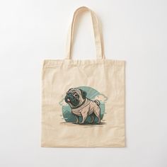 a bag with a pug dog on it