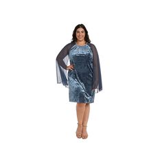 Drape yourself in classy style with this Plus Size R&M Richards Rhinestone Neck Shift Dress with Chiffon Cape. Click on this WOMEN'S GUIDE to find the perfect fit and more! Drape yourself in classy style with this Plus Size R&M Richards Rhinestone Neck Shift Dress with Chiffon Cape. Click on this WOMEN'S GUIDE to find the perfect fit and more! FEATURES Sheath silhouette Straight hem Zipper closure Split sleeves Partially lined CrewneckFIT & SIZING 41-in. length from shoulder to hem Midi length hits below the kneeFABRIC & CARE Polyester, spandex Polyester lining Hand wash Imported Size: 14 W. Color: Charcoal. Gender: female. Age Group: adult. Chiffon Cape, Luxurious Dresses, Classy Style, Cape Dress, Maxi Wrap Dress, Maxi Dress With Sleeves, Evening Attire, Party Dresses For Women, Flowing Maxi Dress