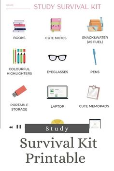 the study survival kit is shown in this poster