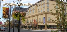 the hotel garden inn is located on the corner of this street