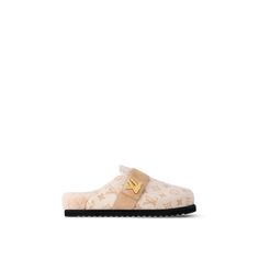 LOUIS VUITTON® - Lv Cosy Flat Comfort Clog - Beige Lv Twist, Cosy Flat, Stile Casual Chic, Luxury Gifts For Women, Slippers Cozy, Leather Denim