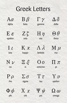 an old greek alphabet is shown in black and white