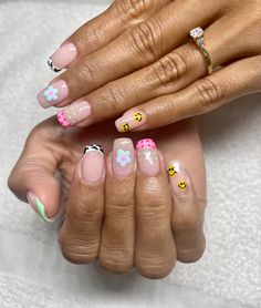 Mix And Match Biab Nails, Mitch Match Nails, Mix And Match Nails, Match Nails, Biab Nails, Miss Match, Nail Art Tutorial, Mix And Match, Mix Match