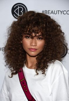 Curly Hair Fringe, Fresh Haircut, Fall Hair Cuts, Colored Curly Hair, Medium Long Hair, Haircut Inspiration, Zendaya Coleman, Celebrity Hair Stylist, Curly Girl Hairstyles