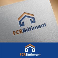 the logo for f c r batiment is shown on top of a business card