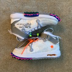 New Nike X Off-White Air Force 1 Comes With Box Message Me For Any Questions Or Offers Off White Air Force 1, Nike X Off White, Nike Force 1, White Air Force 1, White Air Forces, Air Force 1 Mid, Air Forces, Sneaker Games, Sporty Look