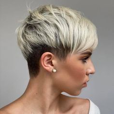 Shadow Roots Hair, Cool Blonde Hair Colour, Natural Dark Hair, Short Hairdos, Tutorial Ideas, Short Brown Hair, Hairstyle Tutorial, Undercut Pixie