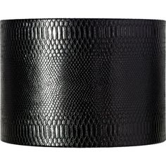 a large black snake skin lamp shade on a white background