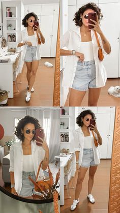 Look com short jeans e camisa para o dia Look Camisa Branca E Short Jeans, Camisa E Short, Look Short E Tenis, Summer Outfits 2024 Short Women, Jean Short Outfits Summer Casual, Look Shorts Jeans, Look Com Shorts Jeans, Look Short Jeans Dia, Short Jeans Outfit Summer