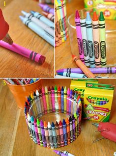 an instagram page with crayons on it and the caption that says, art party crayon craft