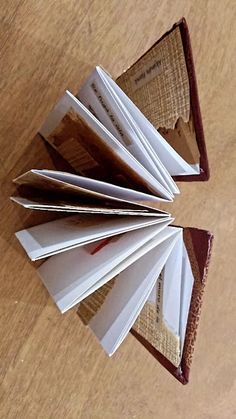 an open book sitting on top of a wooden table