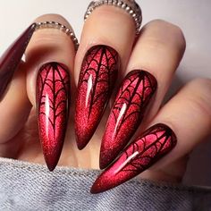 Check out this product 😍 Red Cat Eye Stiletto Press-On Nails 😍  by cashymart  #NailGoals #ManicureInspo #NailPolishAddict #GelNails #NailArtDesigns #PerfectManicure #NailCareEssentials #PolishPerfection #NailTrends #GlamNails #NailInspo #DIYManicure #NailFashion #NailObsessed #TrendsetterNails #GlossyNails #NailDesignIdeas #ChicNails #NailBeauty #NailArtLovers Ghost Outfit, Fake Nails Long, Band Nails, Summer Nail Art, Anime Nails, Nagel Tips, Spider Webs, Halloween Inspo