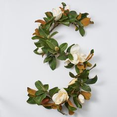 the letter c is made up of flowers and leaves